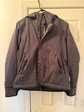 Gray Hooded Jacket - Neutral Gray